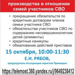 Особенности исполнительного производства в отношении семей участников СВО обсудят на вебинаре АЮП