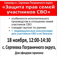 18 ноября, с. СЕРГЕЕВКА - семинар АЮП по защите прав участников СВО